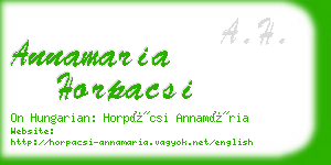 annamaria horpacsi business card